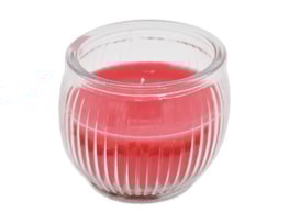 Wholesale Christmas Apple and Cinnamon Ribbed Glass Candle 3oz Wholesale Christmas Apple and Cinnamon Ribbed Glass Candle 3oz