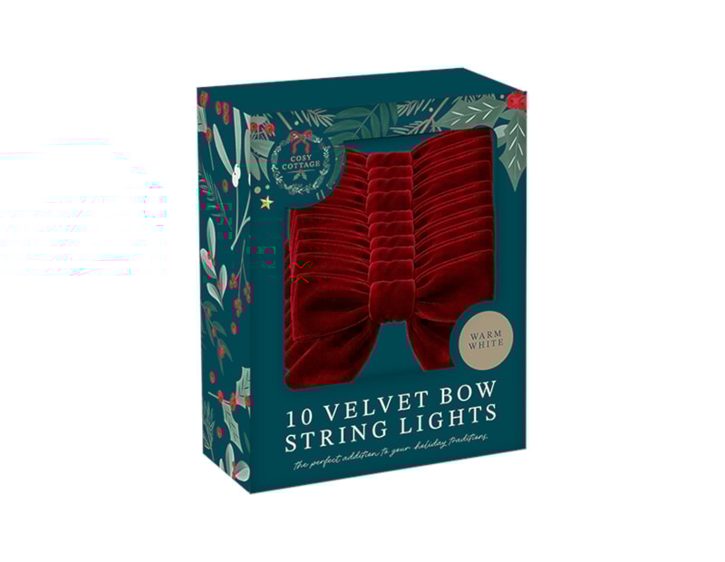 Wholesale Velvet Bow String Lights Bulk Buy Velvet Bow String Lights