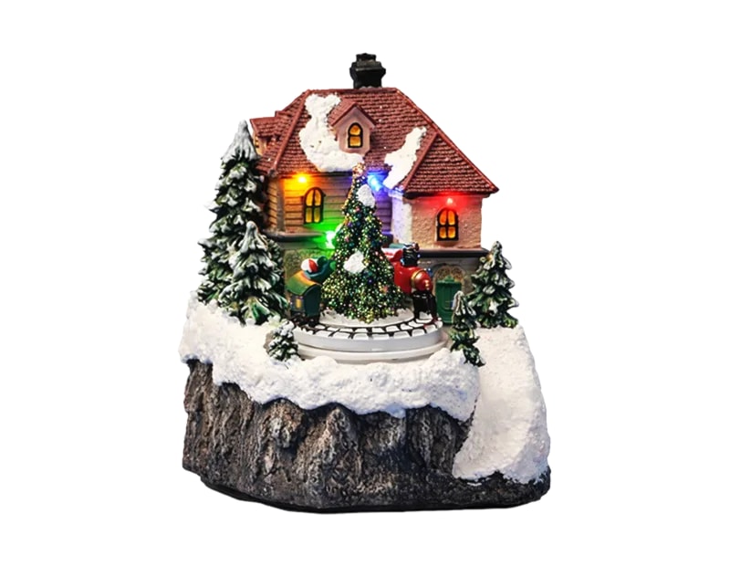 Wholesale Light Up Rotating Musical Christmas Train And Tree Scene Wholesale Light Up Rotating Musical Christmas Train And Tree Scene