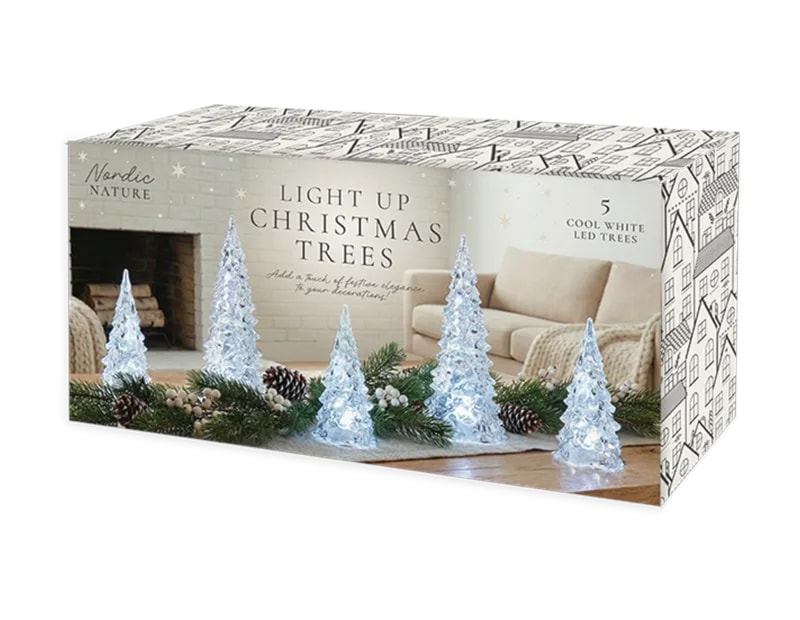 Wholesale Light Up Christmas Trees 5pk