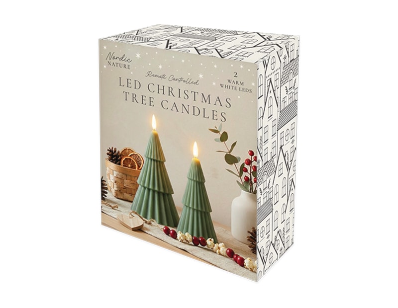 Wholesale Set Of 2 LED Christmas Tree Candles Bulk Buy Set Of 2 LED Christmas Tree Candles