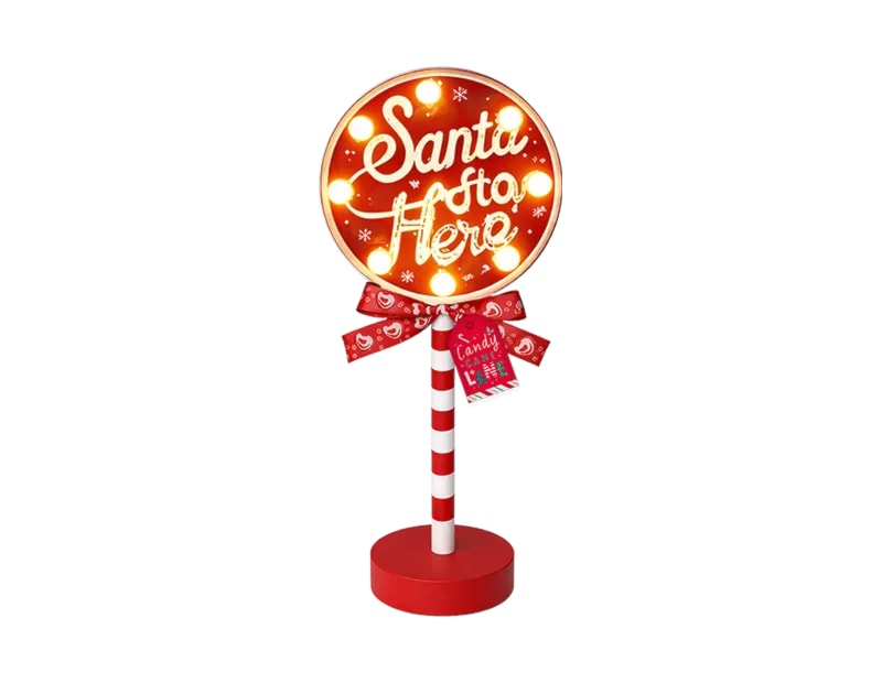 Wholesale LED Santa Stop Here Sign Wholesale LED Santa Stop Here Sign