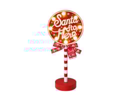 Wholesale LED Santa Stop Here Sign Bulk Buy LED Santa Stop Here Sign
