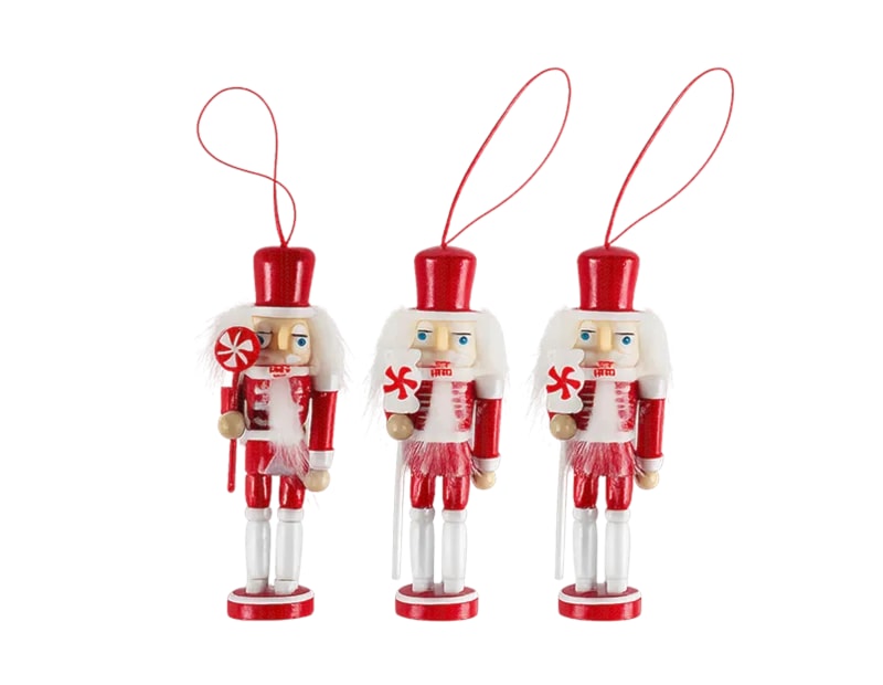 Wholesale Nutcracker Baubles 3pk Wholesale Nutcracker Baubles 3pk