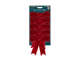 Wholesale Red Tree Bows 6pk Wholesale Red Tree Bows 6pk