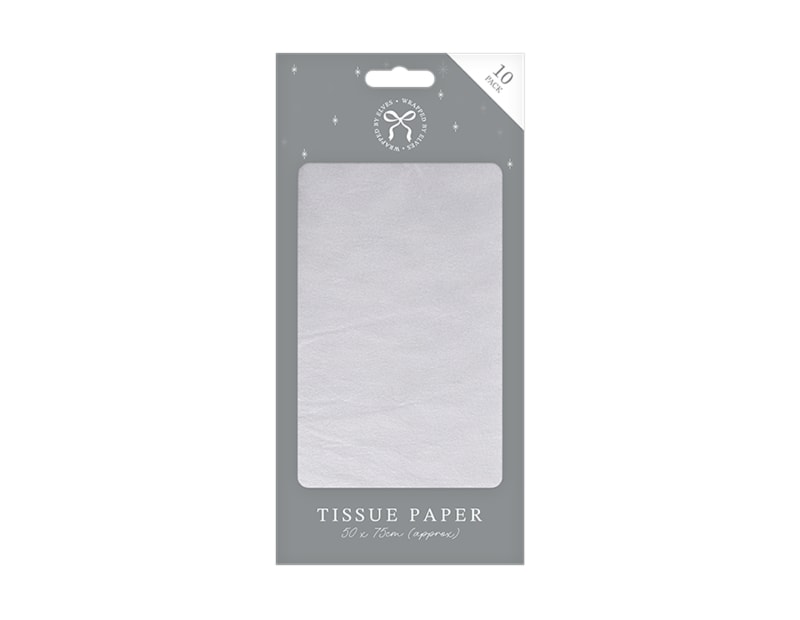 Wholesale Plain Silver Tissue Paper 10pk