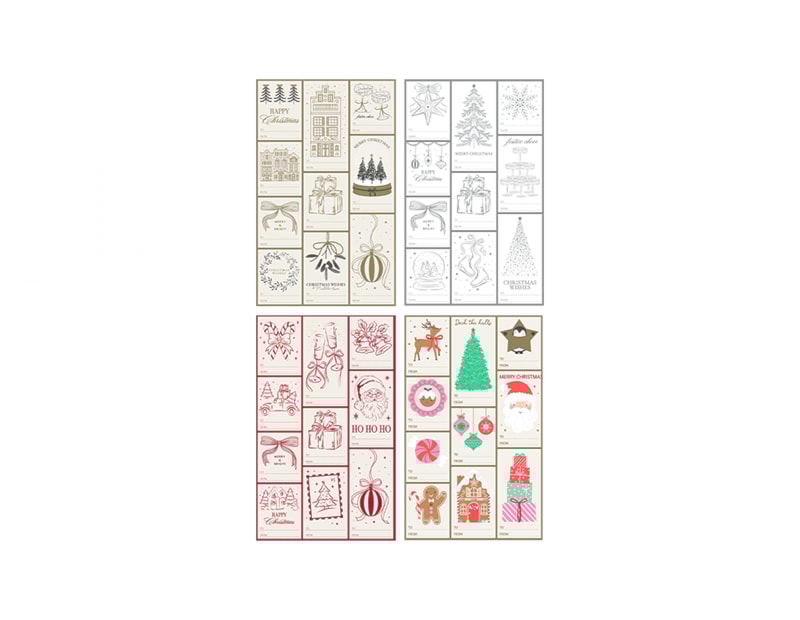 Wholesale Christmas Sticker Tags 100pk Bulk Buy Christmas Sticker Tags 100pk