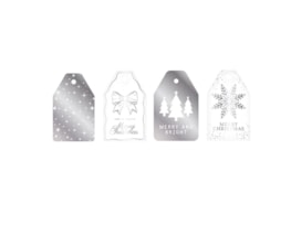 Wholesale Luxury Silver Gift Tags 20pk