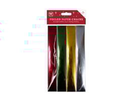 Wholesale Christmas Foiled Paper Chains 80pk Bulk Buy Christmas Foiled Paper Chains 80pk