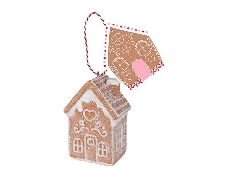 Wholesale Gingerbread House With Heart Window Tree Decoration CDU
