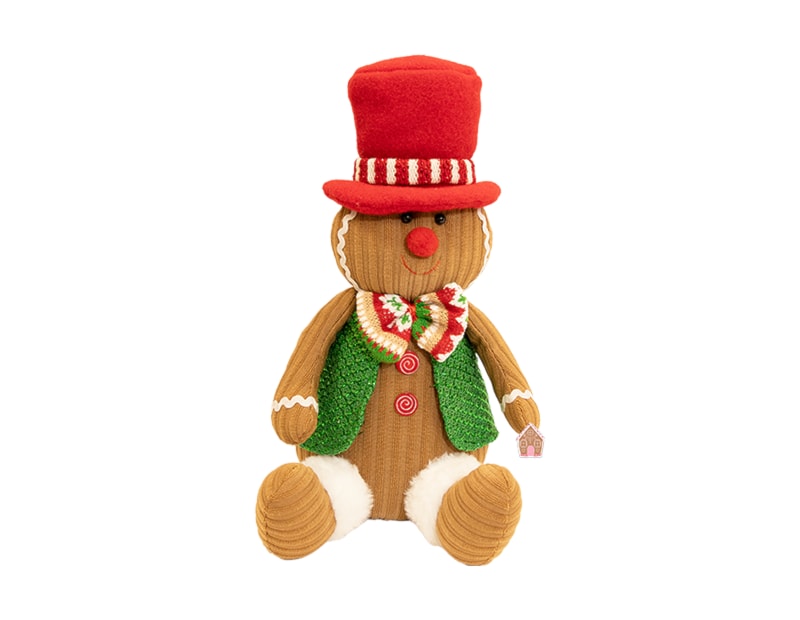 Wholesale Gingerbread Sitting Decoration 33cm Bulk Buy Gingerbread Sitting Decoration 33cm