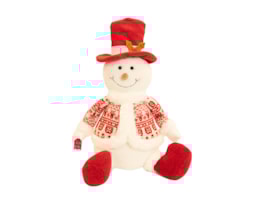 Wholesale Plush Christmas Character Sitting Decoration Wholesale Plush Christmas Snowman Sitting Decoration