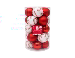 Wholesale Candy Cane Medium Baubles 20pk