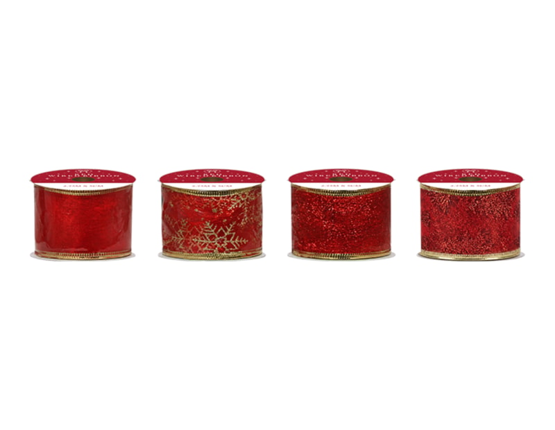 Wholesale Red Christmas Wired Ribbon Wholesale Red Christmas Wired Ribbon