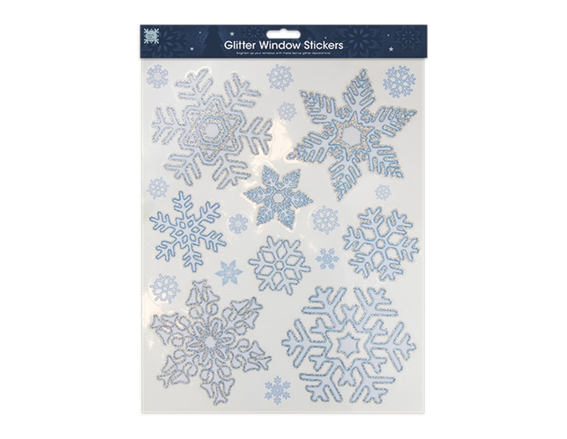 Wholesale Glitter Snowflake Window Stickers | Bulk Buy Christmas Decorations Wholesale Glitter Snowflake Window Stickers | Bulk Buy Christmas Decorations