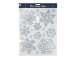 Wholesale Glitter Snowflake Window Stickers | Bulk Buy Christmas Decorations