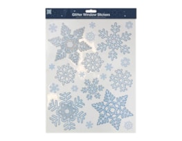 Wholesale Glitter Snowflake Window Stickers | Bulk Buy Christmas Decorations