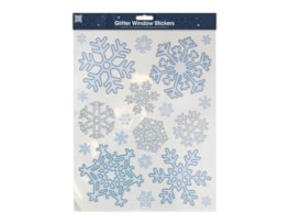 Wholesale Glitter Snowflake Window Stickers | Bulk Buy Christmas Decorations