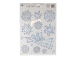Wholesale Glitter Snowflake Scene Window Stickers wholesale christmas window stickers