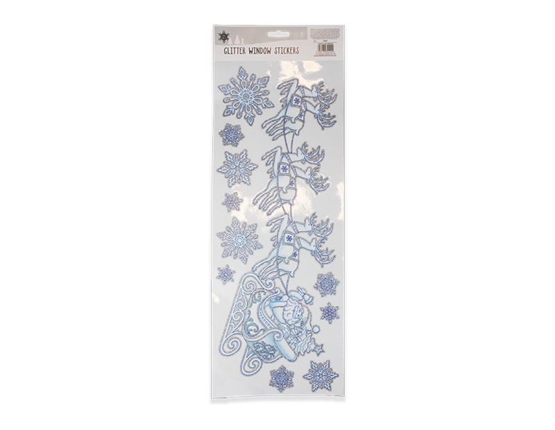 Wholesale Glitter Christmas Window Stickers | Bulk Buy Christmas Decorations Bulk Buy Christmas Decorations