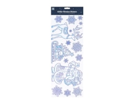 Wholesale Glitter Christmas Window Stickers | Bulk Buy Christmas Decorations