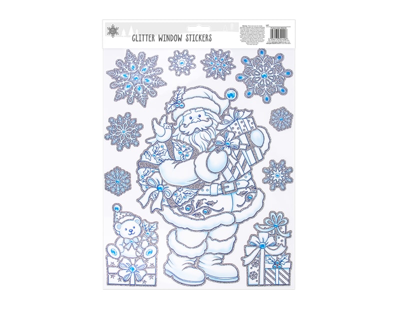 Wholesale Christmas Glitter Window Stickers | Bulk Buy Christmas Decorations Bulk Buy Christmas Decorations