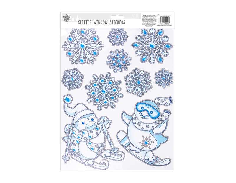 Wholesale Christmas Glitter Window Stickers | Bulk Buy Christmas Decorations Bulk Buy Christmas window decorations