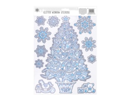 Wholesale Christmas Glitter Window Stickers | Bulk Buy Christmas Decorations christmas window stickers wholesale uk