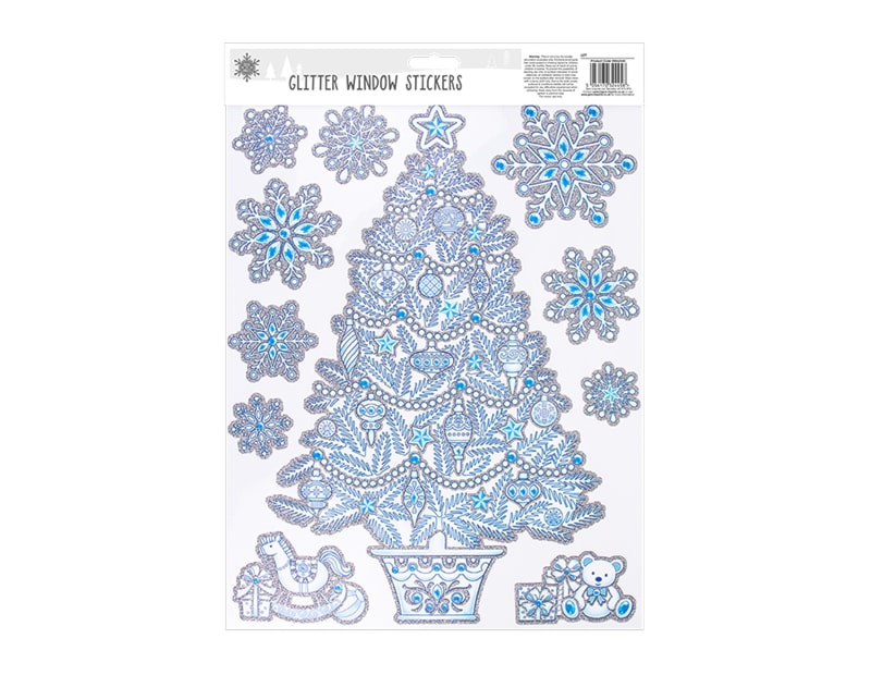Wholesale Christmas Glitter Window Stickers | Bulk Buy Christmas Decorations christmas window stickers wholesale uk