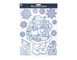 Wholesale Christmas Glitter Window Stickers | Bulk Buy Christmas Decorations