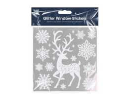 Wholesale Glitter Christmas Window Stickers | Bulk Buy Christmas Decorations