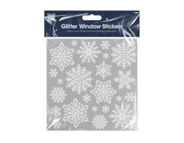 Wholesale Glitter Christmas Window Stickers | Bulk Buy Christmas Decorations
