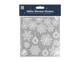 Wholesale Glitter Christmas Window Stickers | Bulk Buy Christmas Decorations