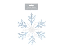 Wholesale Silver & White Acrylic Glitter Snowflake Wholesale Silver & White Acrylic Glitter Snowflake