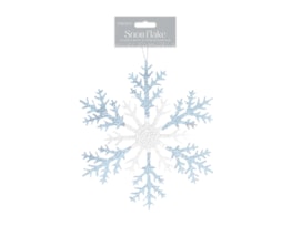 Wholesale Silver & White Acrylic Glitter Snowflake Wholesale Silver & White Acrylic Glitter Snowflake
