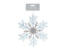 Wholesale Silver & White Acrylic Glitter Snowflake Wholesale Silver & White Acrylic Glitter Snowflake