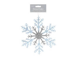 Wholesale Silver & White Acrylic Glitter Snowflake Wholesale Silver & White Acrylic Glitter Snowflake