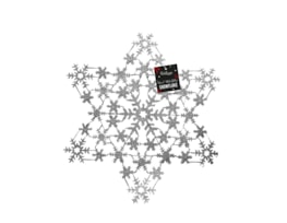 Wholesale Silver & White Glitter Snowflake Wholesale Silver & White Glitter Snowflake