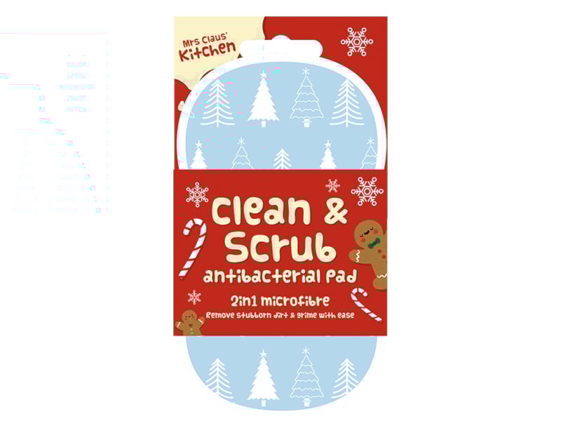 Wholesale Christmas 2 in 1 Scrubbing Pad | Bulk Buy Christmas Kitchenware christmas kitchen wholesale uk