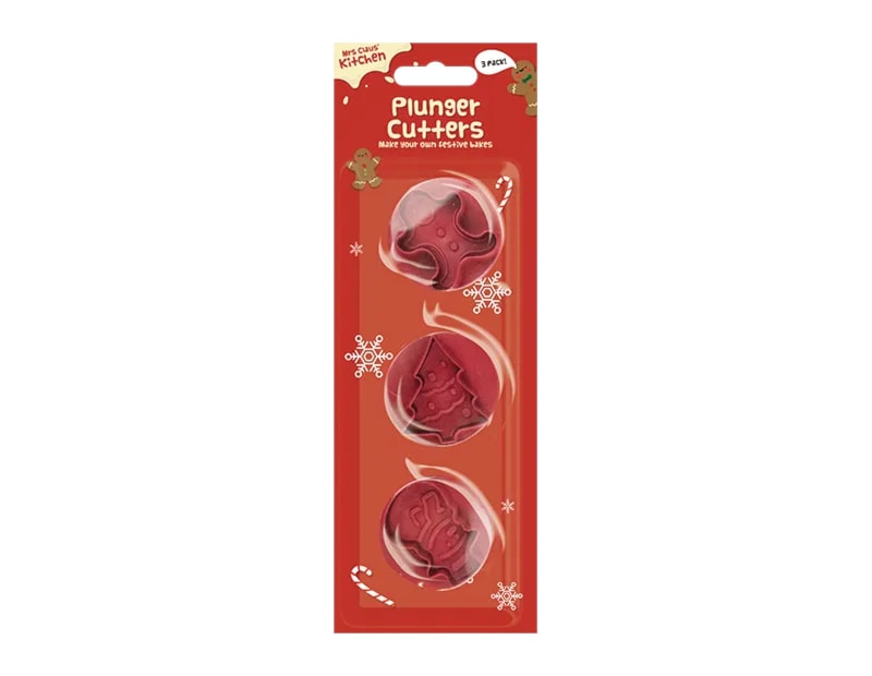 Wholesale Christmas Plunger Cutters | Bulk Buy Christmas Kitchenware
