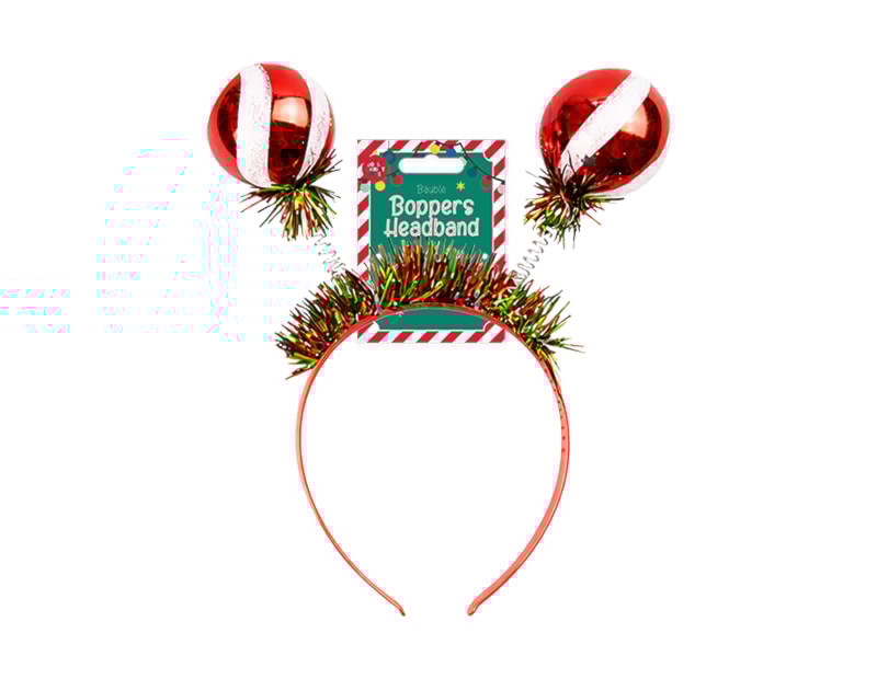 Wholesale Christmas Bauble Bopper Headband | Bulk Buy Christmas Dress Up