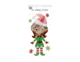 Wholesale Christmas Elf Gel Window Sticker | Bulk Buy Christmas Decorations Bulk Buy Christmas Decorations