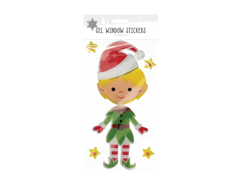 Wholesale Christmas Elf Gel Window Sticker | Bulk Buy Christmas Decorations