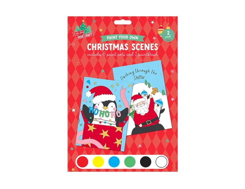 Wholesale Xmas Paint By Numbers 2 Pack