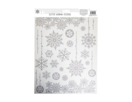 Wholesale Xmas Silver Glitter Window Stickers | Bulk Buy Christmas Decorations wholesale christmas window stickers