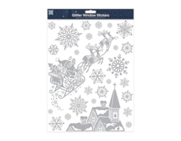 Wholesale Xmas Silver Glitter Window Stickers | Bulk Buy Christmas Decorations Wholesale Xmas Silver Glitter Window Stickers | Bulk Buy Christmas Decorations