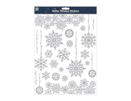 Wholesale Xmas Silver Glitter Window Stickers | Bulk Buy Christmas Decorations Wholesale Xmas Silver Glitter Window Stickers | Bulk Buy Christmas Decorations