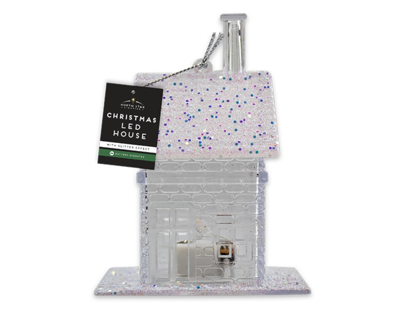 Wholesale Glitter House LED Decoration | Bulk Buy Christmas Ornaments led Christmas ornaments wholesale