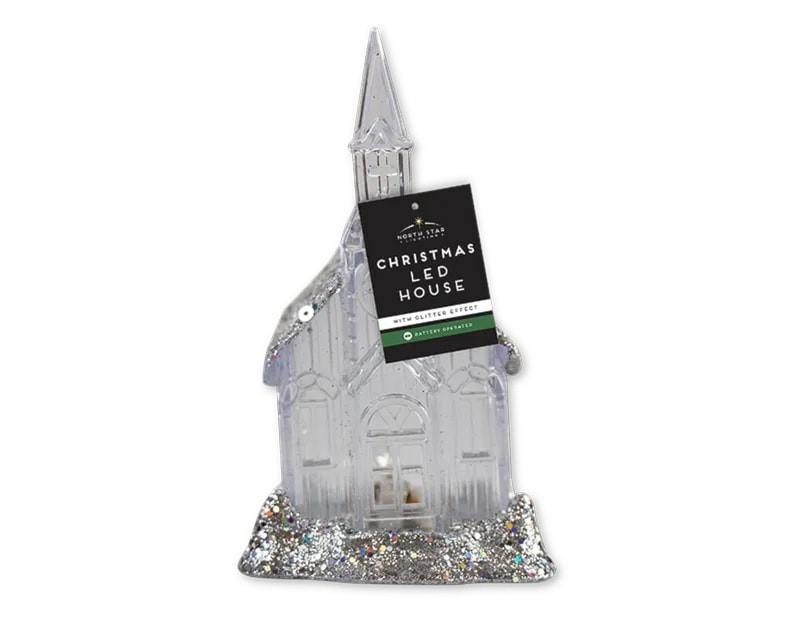 Wholesale Glitter House LED Decoration | Bulk Buy Christmas Ornaments Wholesale Glitter House LED Decoration | Bulk Buy Christmas Ornaments