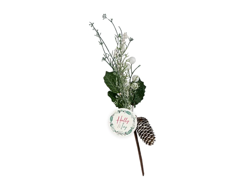 Wholesale Artificial Glittered Pine Cone Pick